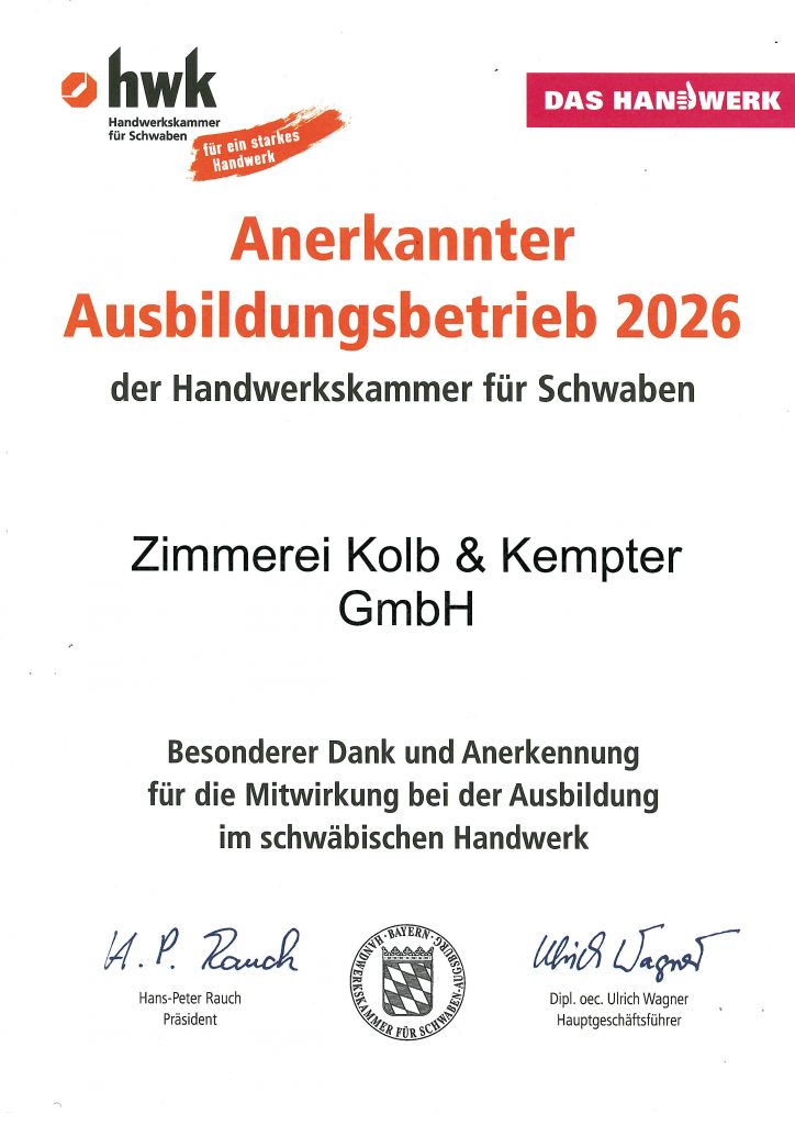 Ausbildungsbetrieb HWK